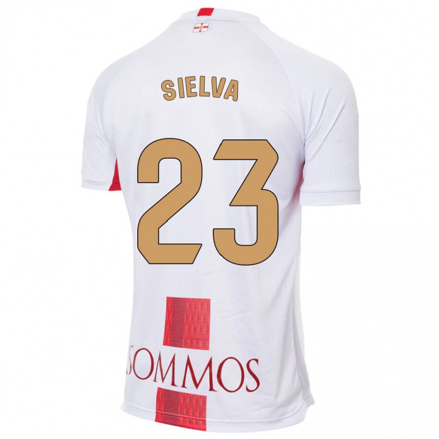 Niño Fútbol Camiseta Óscar Sielva #23 Blanco 2ª Equipación 2023/24 Perú