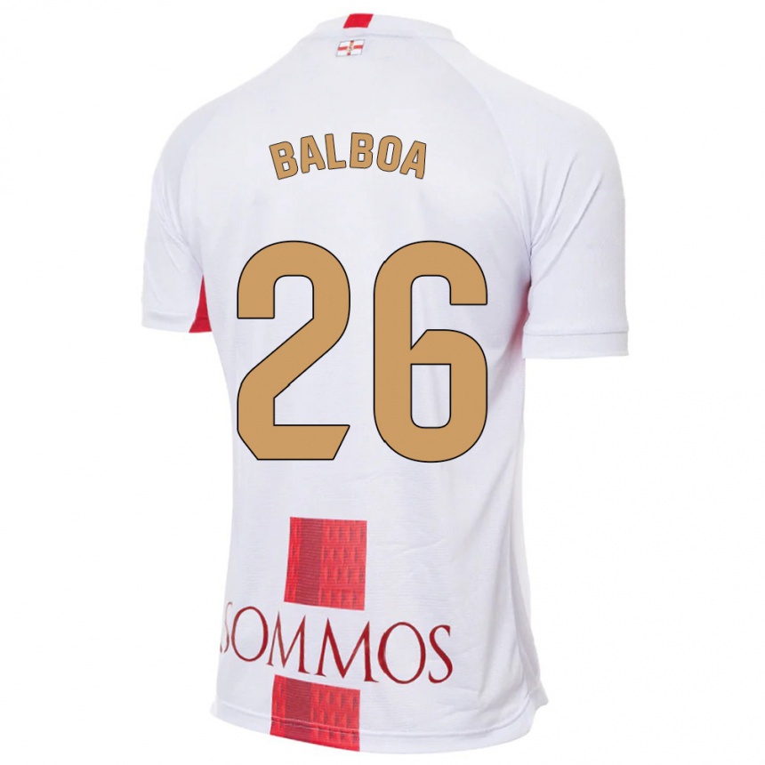 Niño Fútbol Camiseta Álex Balboa #26 Blanco 2ª Equipación 2023/24 Perú