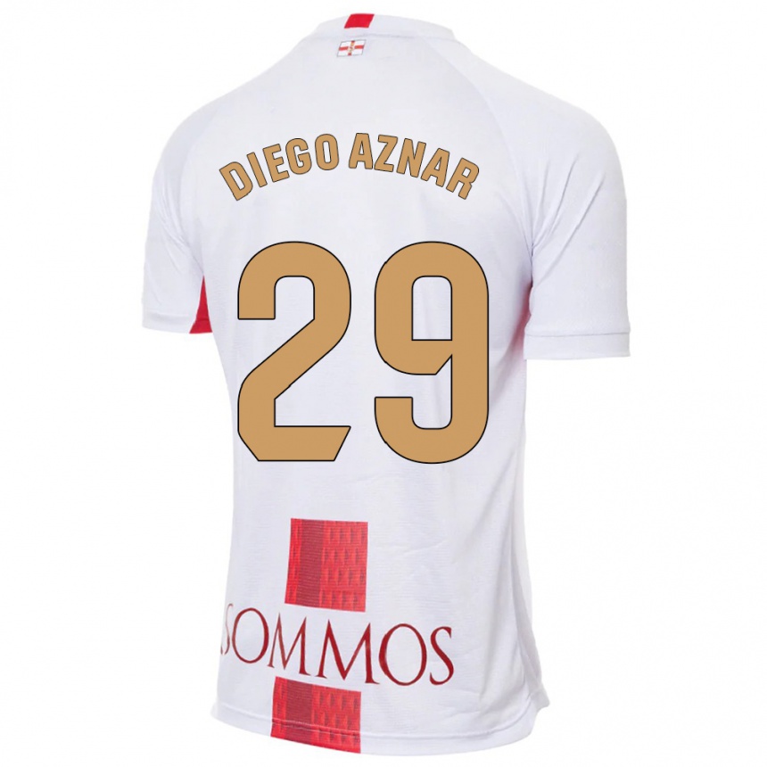 Niño Fútbol Camiseta Diego Aznar #29 Blanco 2ª Equipación 2023/24 Perú