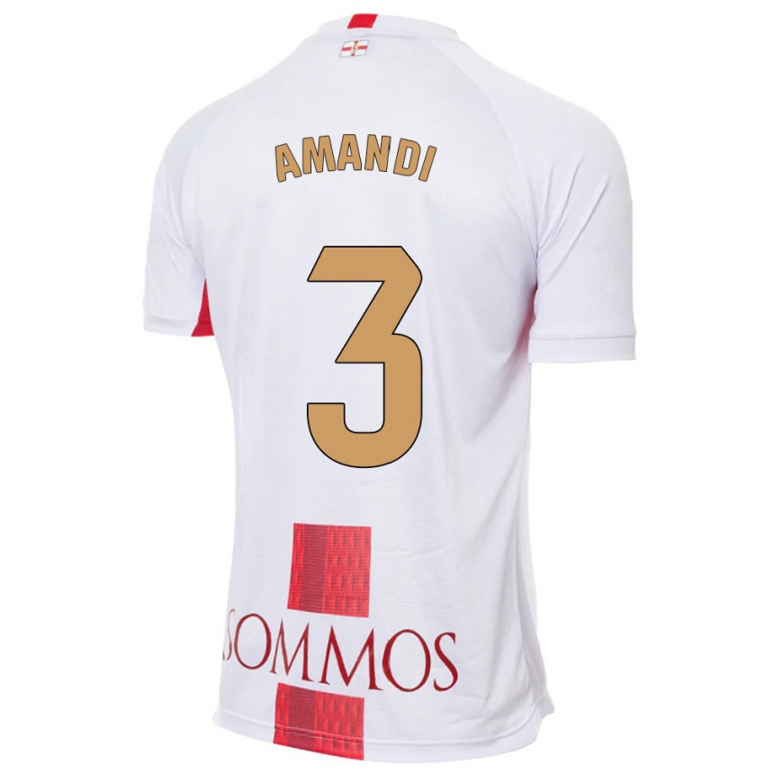 Niño Fútbol Camiseta Iván Amandi #3 Blanco 2ª Equipación 2023/24 Perú