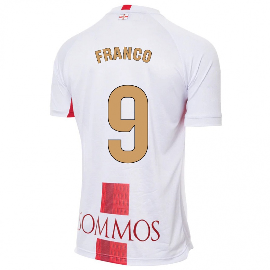 Niño Fútbol Camiseta Santi Franco #9 Blanco 2ª Equipación 2023/24 Perú