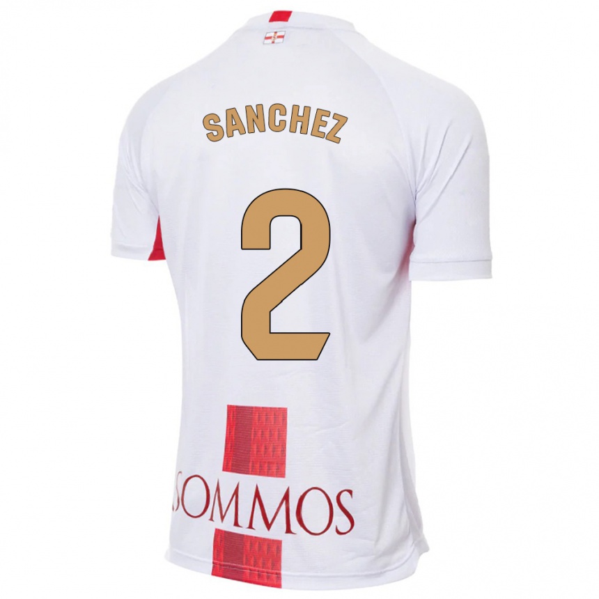 Niño Fútbol Camiseta Paz Sánchez #2 Blanco 2ª Equipación 2023/24 Perú