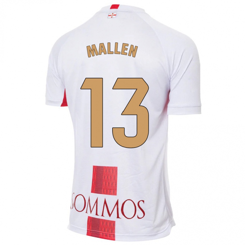 Niño Fútbol Camiseta Lucía Mallén #13 Blanco 2ª Equipación 2023/24 Perú