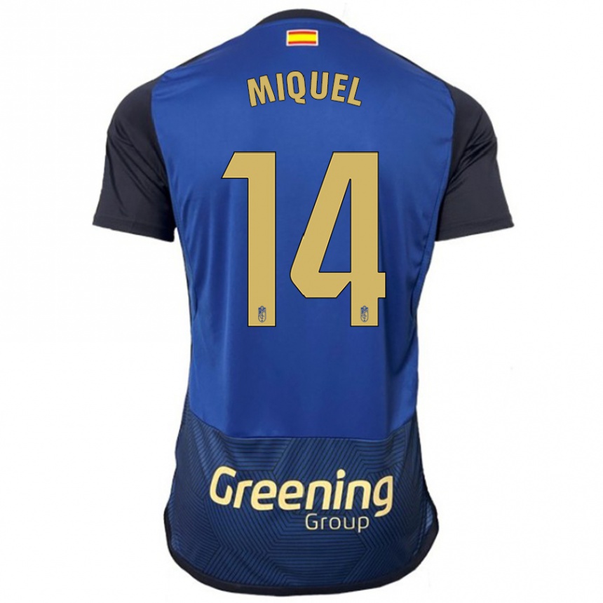 Niño Fútbol Camiseta Ignasi Miquel #14 Armada 2ª Equipación 2023/24 Perú