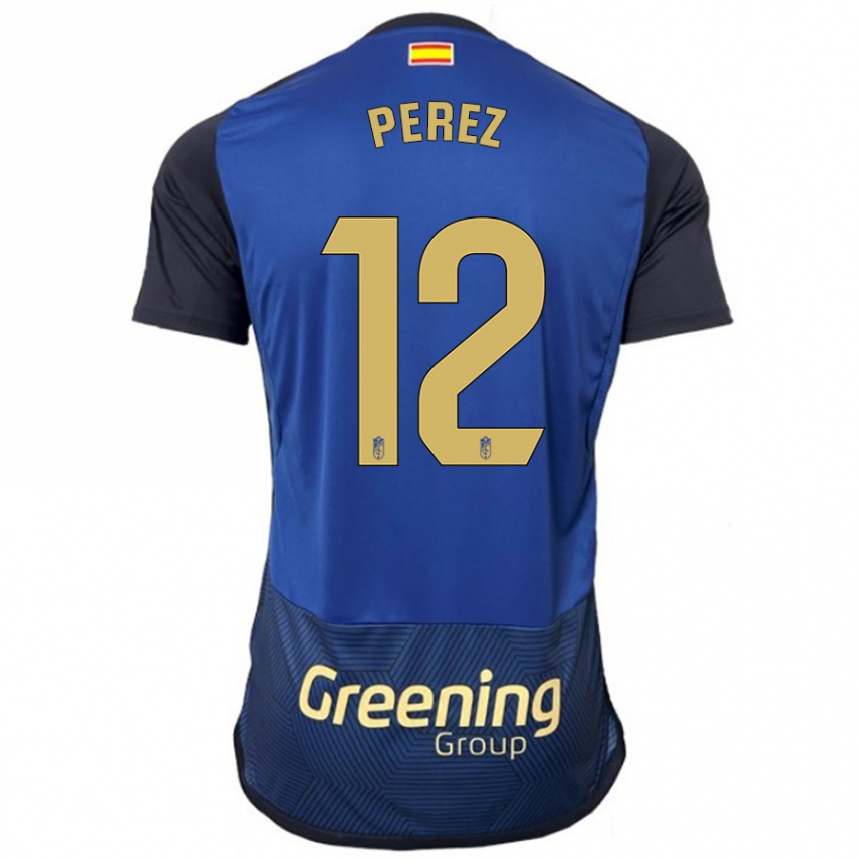 Niño Fútbol Camiseta Alba Pérez #12 Armada 2ª Equipación 2023/24 Perú