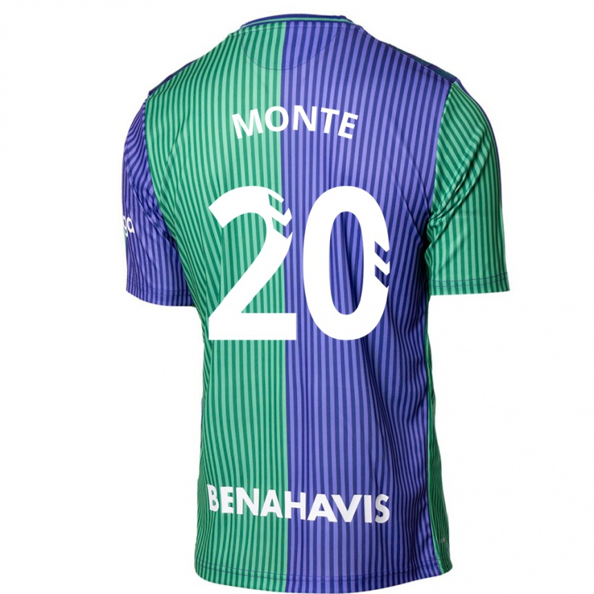 Niño Fútbol Camiseta Nélson Monte #20 Verde Azul 2ª Equipación 2023/24 Perú