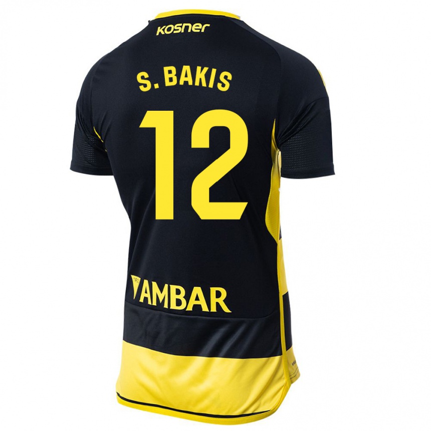 Niño Fútbol Camiseta Sinan Bakış #12 Negro Amarillo 2ª Equipación 2023/24 Perú