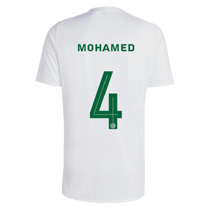 Niño Fútbol Camiseta Ali Mohamed #4 Verde Azul 2ª Equipación 2023/24 Perú