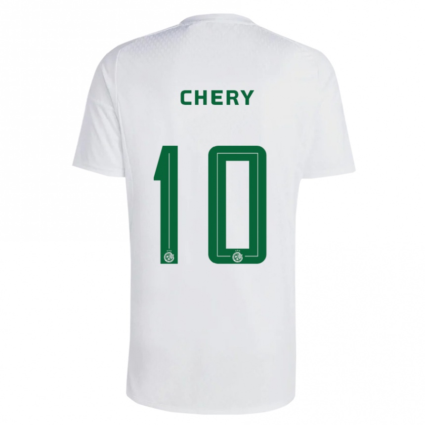 Niño Fútbol Camiseta Tjaronn Chery #10 Verde Azul 2ª Equipación 2023/24 Perú