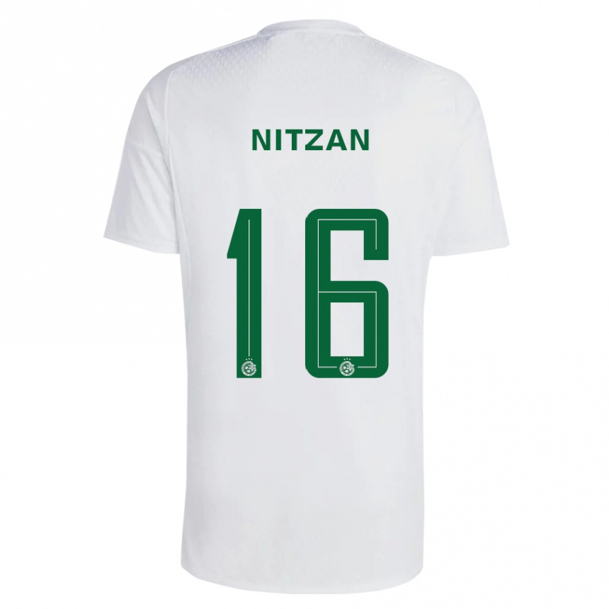 Niño Fútbol Camiseta Itamar Nitzan #16 Verde Azul 2ª Equipación 2023/24 Perú