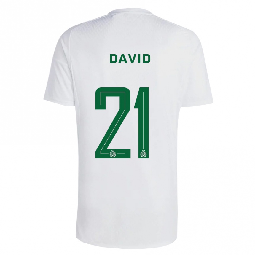 Niño Fútbol Camiseta Dean David #21 Verde Azul 2ª Equipación 2023/24 Perú