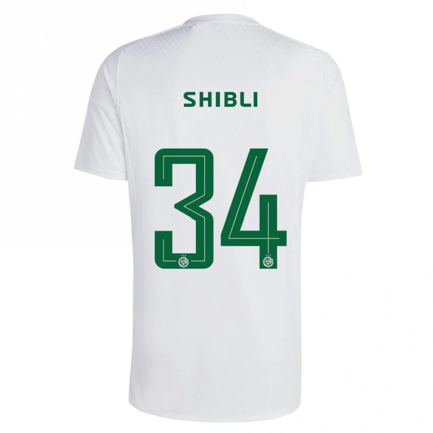 Niño Fútbol Camiseta Hamza Shibli #34 Verde Azul 2ª Equipación 2023/24 Perú