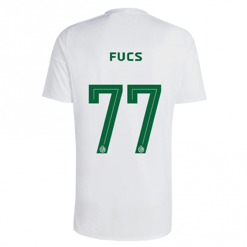 Niño Fútbol Camiseta Roee Fucs #77 Verde Azul 2ª Equipación 2023/24 Perú