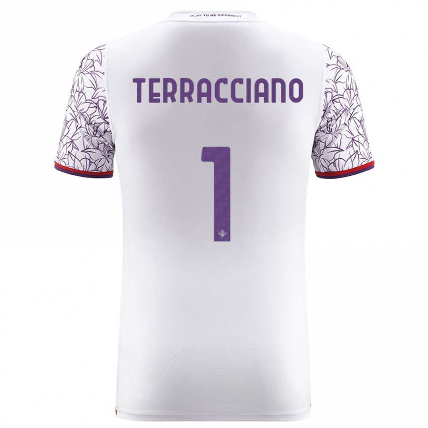 Niño Fútbol Camiseta Pietro Terracciano #1 Blanco 2ª Equipación 2023/24 Perú