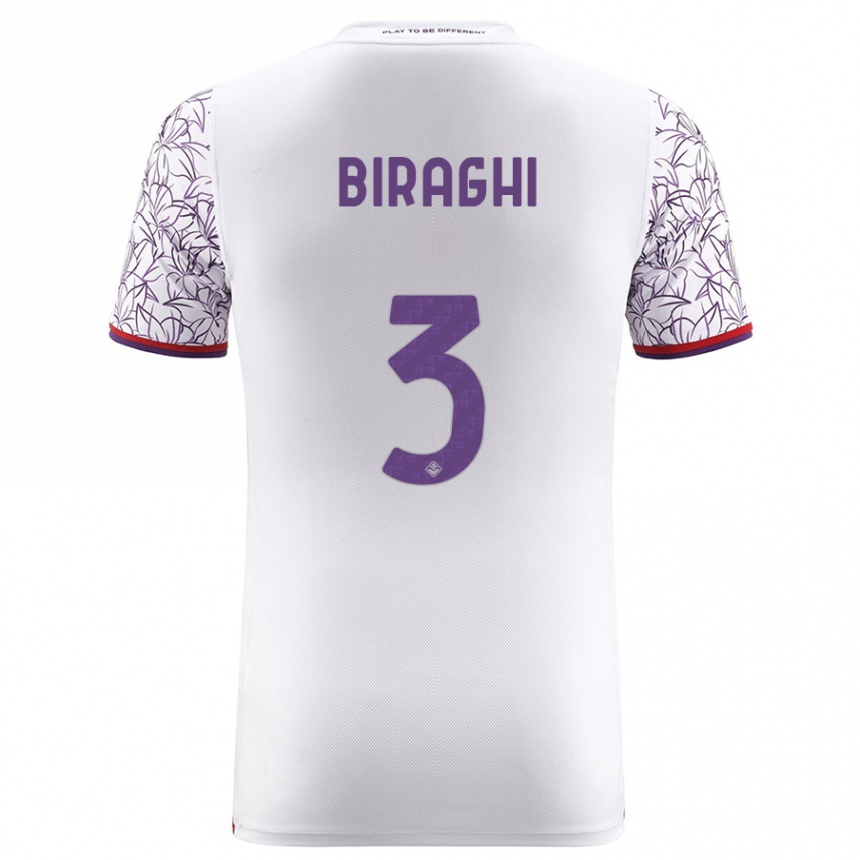 Niño Fútbol Camiseta Cristiano Biraghi #3 Blanco 2ª Equipación 2023/24 Perú