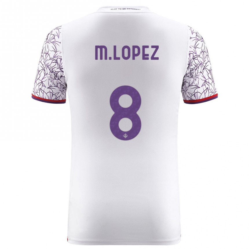 Niño Fútbol Camiseta Maxime López #8 Blanco 2ª Equipación 2023/24 Perú