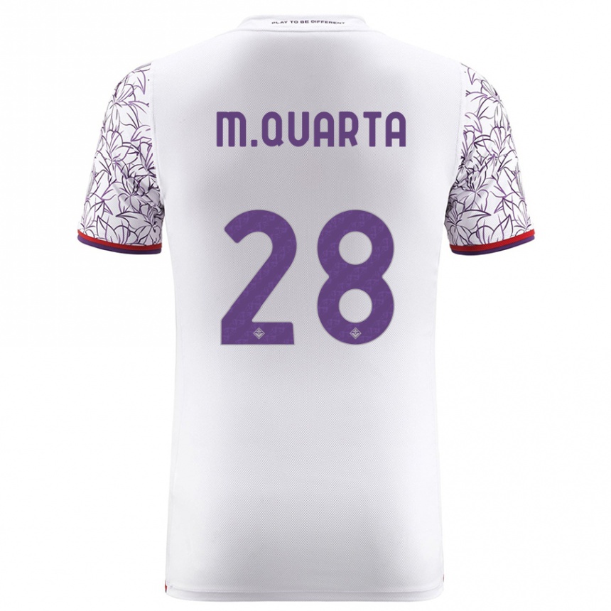 Niño Fútbol Camiseta Lucas Martínez Quarta #28 Blanco 2ª Equipación 2023/24 Perú