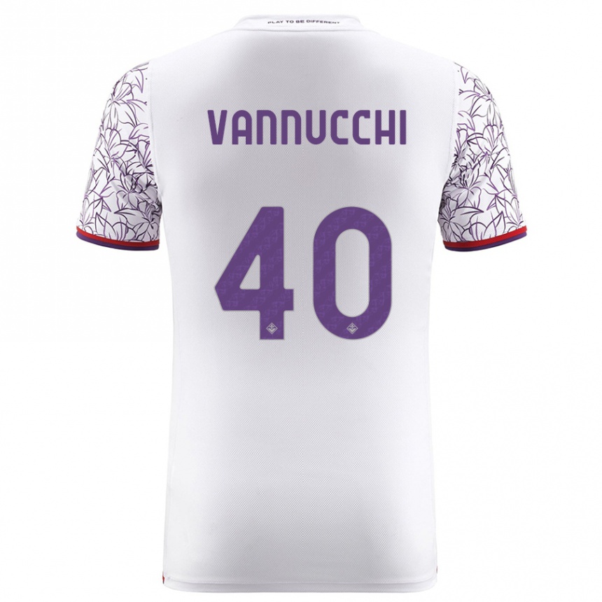 Niño Fútbol Camiseta Tommaso Vannucchi #40 Blanco 2ª Equipación 2023/24 Perú