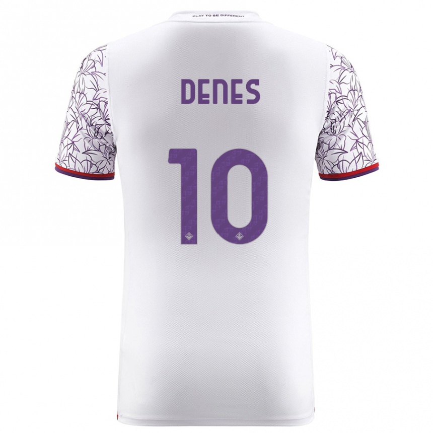 Niño Fútbol Camiseta Adrián Dénes #10 Blanco 2ª Equipación 2023/24 Perú