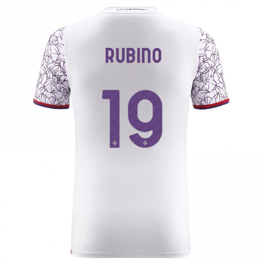 Niño Fútbol Camiseta Tommaso Rubino #19 Blanco 2ª Equipación 2023/24 Perú