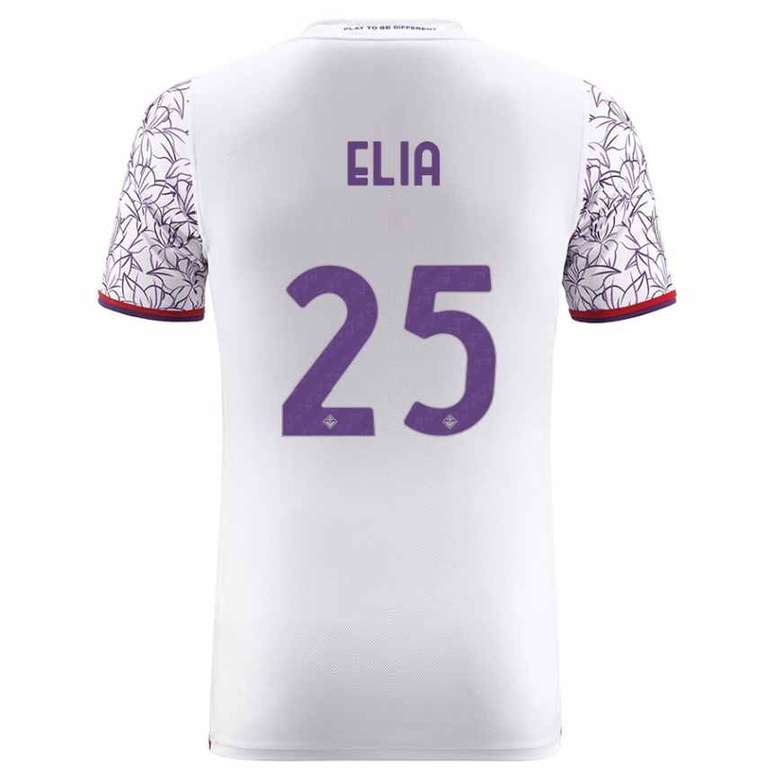 Niño Fútbol Camiseta Mirko Elia #25 Blanco 2ª Equipación 2023/24 Perú