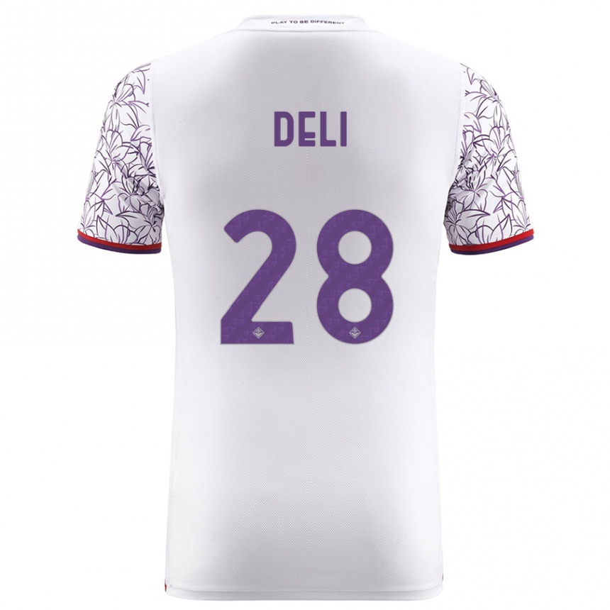 Niño Fútbol Camiseta Lapo Deli #28 Blanco 2ª Equipación 2023/24 Perú