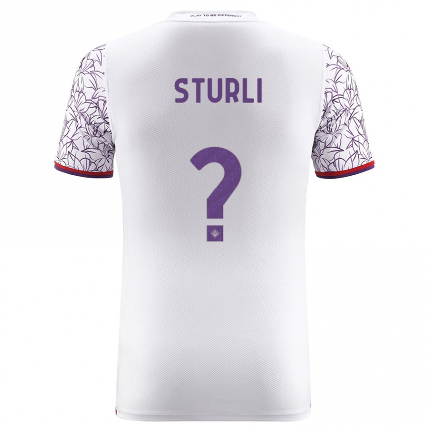 Niño Fútbol Camiseta Edoardo Sturli #0 Blanco 2ª Equipación 2023/24 Perú