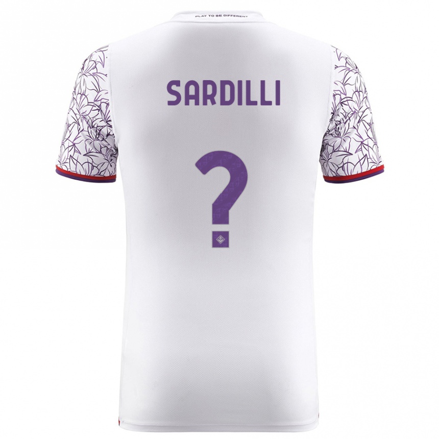 Niño Fútbol Camiseta Davide Sardilli #0 Blanco 2ª Equipación 2023/24 Perú