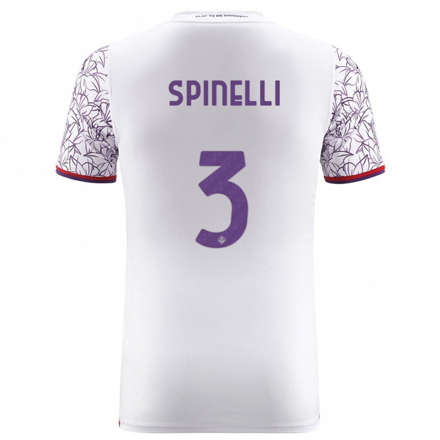 Niño Fútbol Camiseta Giorgia Spinelli #3 Blanco 2ª Equipación 2023/24 Perú