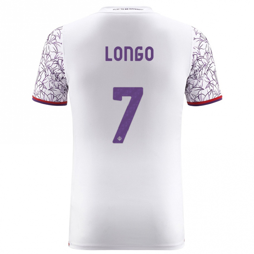 Niño Fútbol Camiseta Miriam Longo #7 Blanco 2ª Equipación 2023/24 Perú