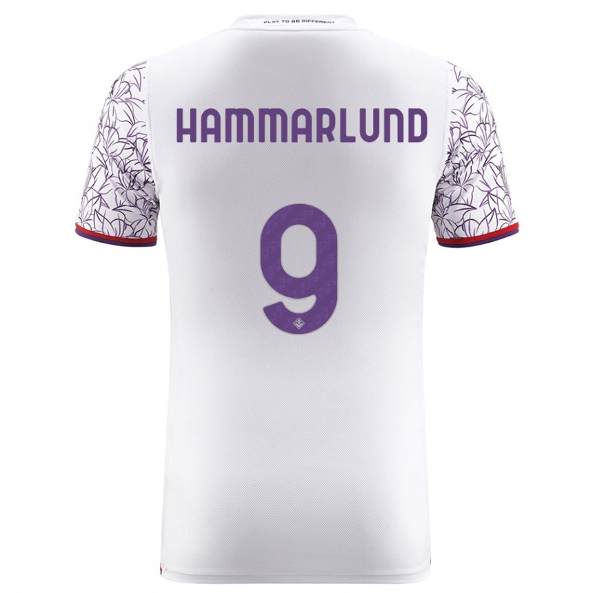 Niño Fútbol Camiseta Pauline Hammarlund #9 Blanco 2ª Equipación 2023/24 Perú