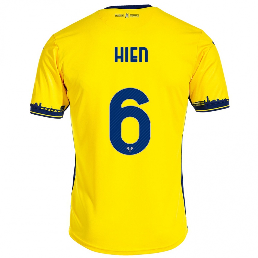 Niño Fútbol Camiseta Isak Hien #6 Amarillo 2ª Equipación 2023/24 Perú