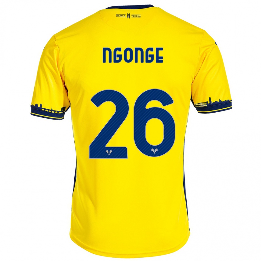 Niño Fútbol Camiseta Cyril Ngonge #26 Amarillo 2ª Equipación 2023/24 Perú