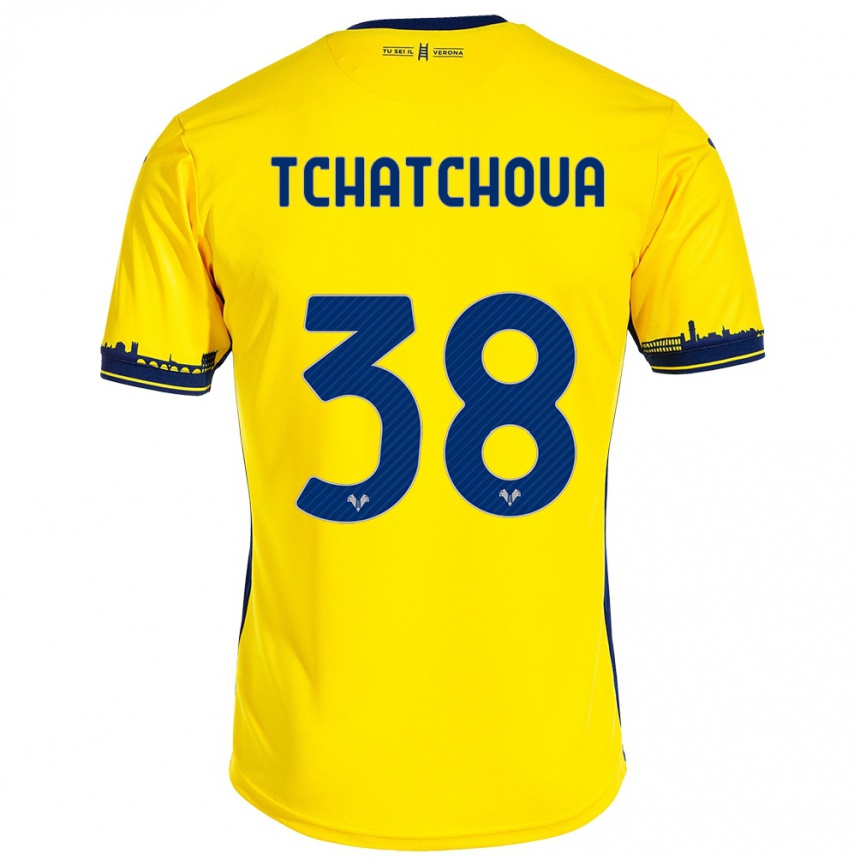 Niño Fútbol Camiseta Jackson Tchatchoua #38 Amarillo 2ª Equipación 2023/24 Perú