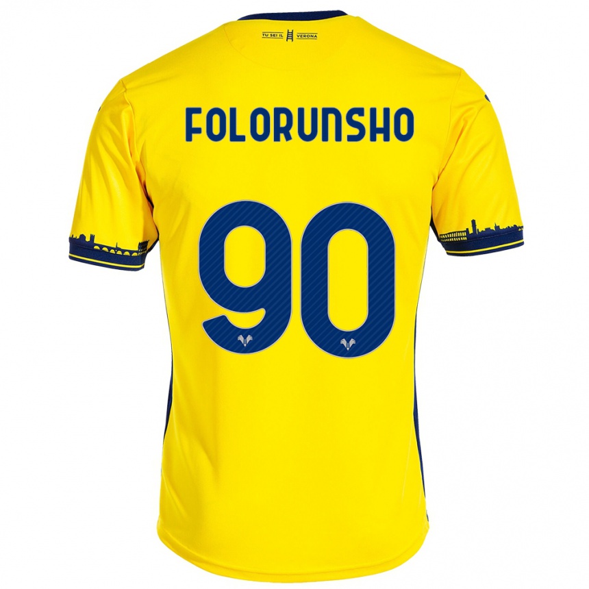 Niño Fútbol Camiseta Michael Folorunsho #90 Amarillo 2ª Equipación 2023/24 Perú