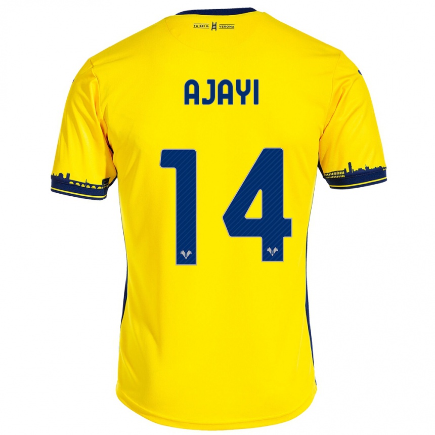 Niño Fútbol Camiseta Junior Ajayi #14 Amarillo 2ª Equipación 2023/24 Perú