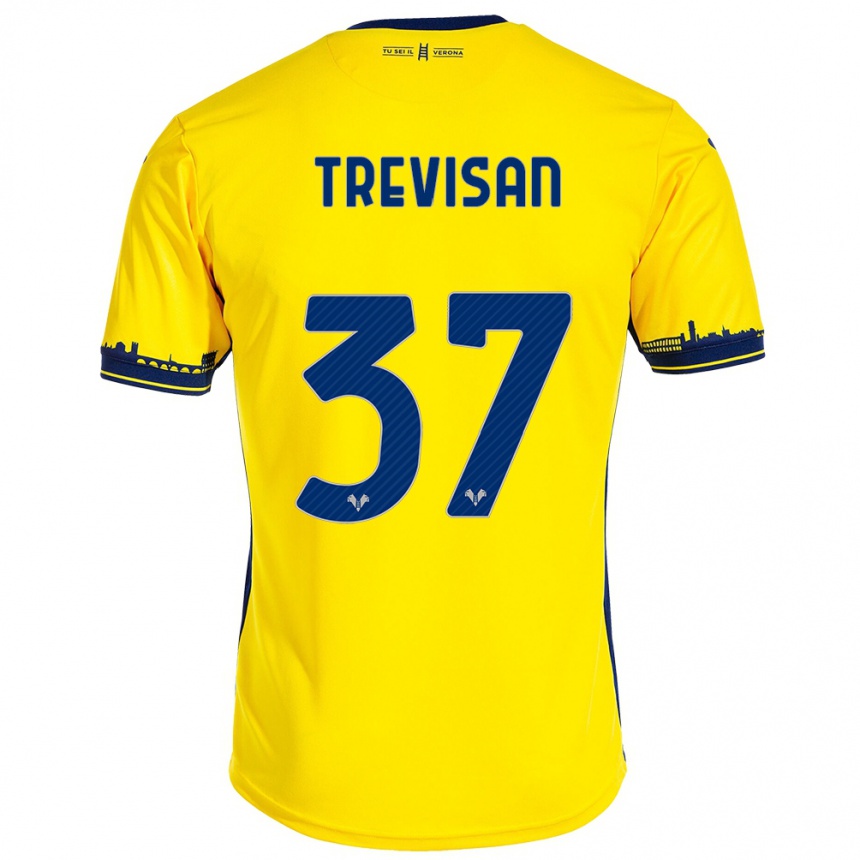 Niño Fútbol Camiseta Michael Trevisan #37 Amarillo 2ª Equipación 2023/24 Perú