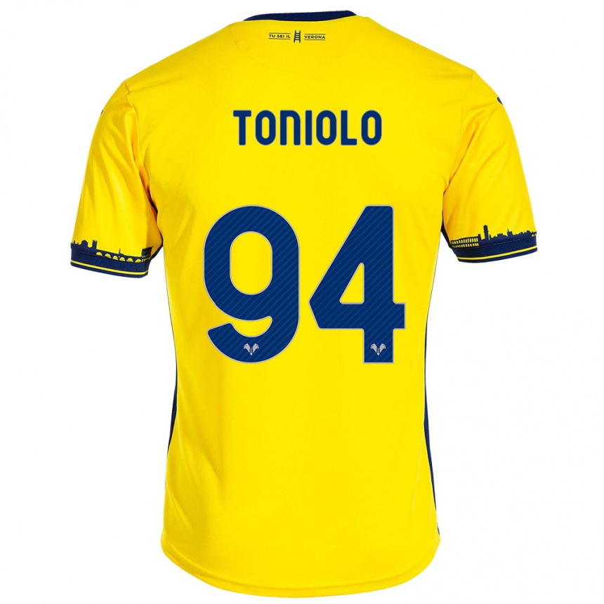 Niño Fútbol Camiseta Giacomo Toniolo #94 Amarillo 2ª Equipación 2023/24 Perú