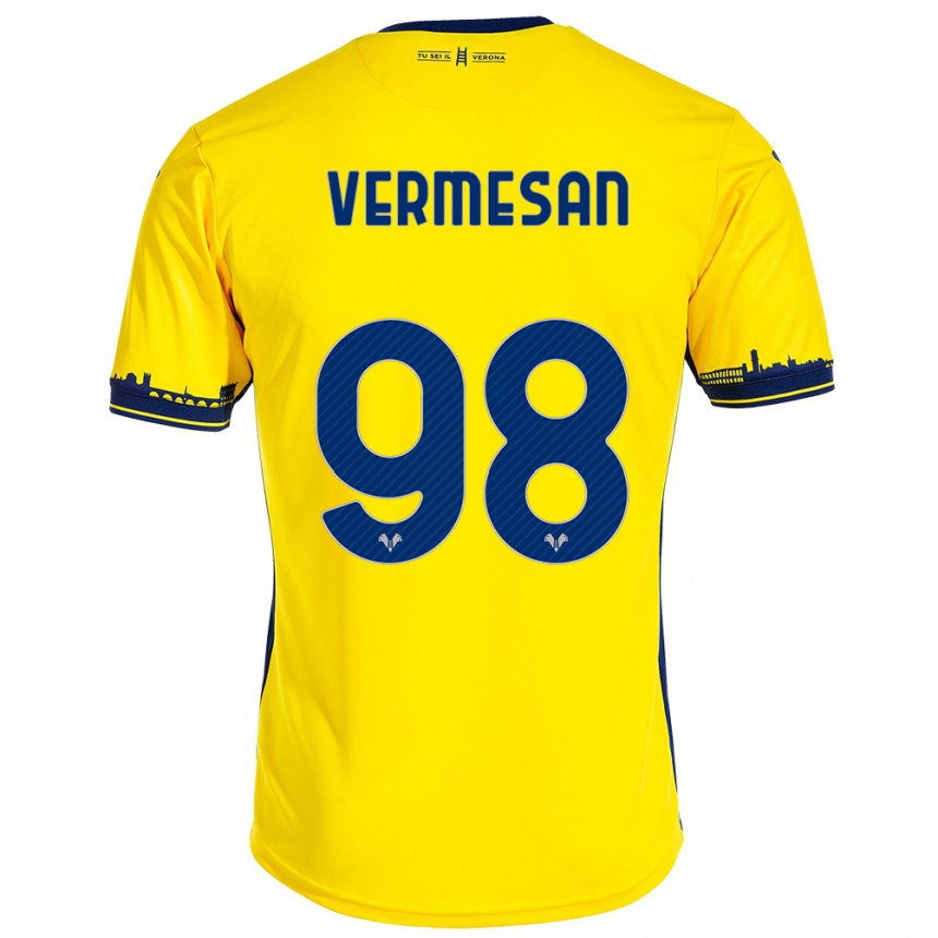 Niño Fútbol Camiseta Ioan Vermesan #98 Amarillo 2ª Equipación 2023/24 Perú