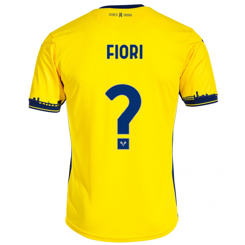 Niño Fútbol Camiseta Nicolas Fiori #0 Amarillo 2ª Equipación 2023/24 Perú