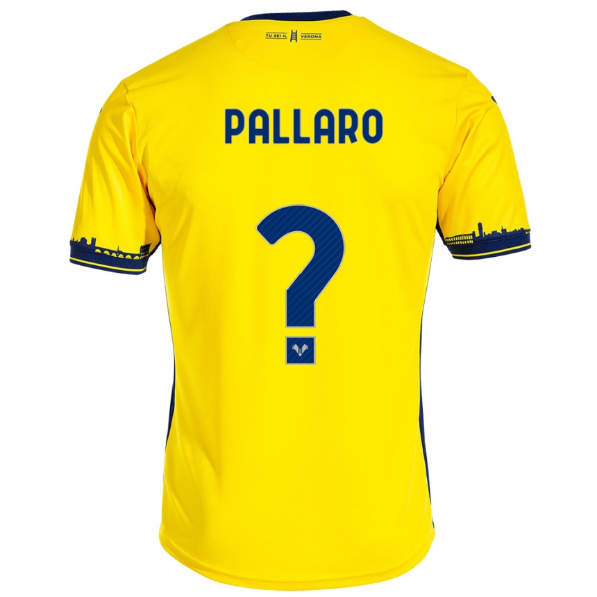 Niño Fútbol Camiseta Alessandro Pallaro #0 Amarillo 2ª Equipación 2023/24 Perú