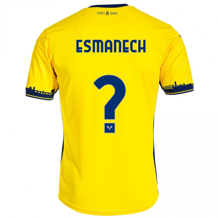 Niño Fútbol Camiseta Inigo Esmanech #0 Amarillo 2ª Equipación 2023/24 Perú