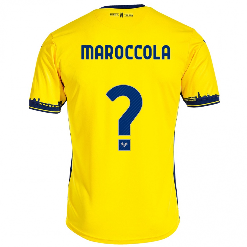 Niño Fútbol Camiseta Francesco Maroccola #0 Amarillo 2ª Equipación 2023/24 Perú