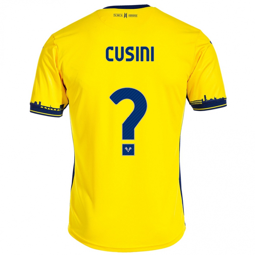 Niño Fútbol Camiseta Christian Cusini #0 Amarillo 2ª Equipación 2023/24 Perú