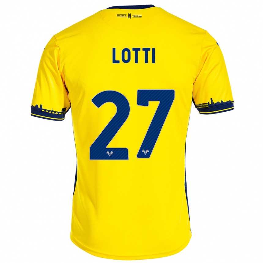 Niño Fútbol Camiseta Irene Lotti #27 Amarillo 2ª Equipación 2023/24 Perú