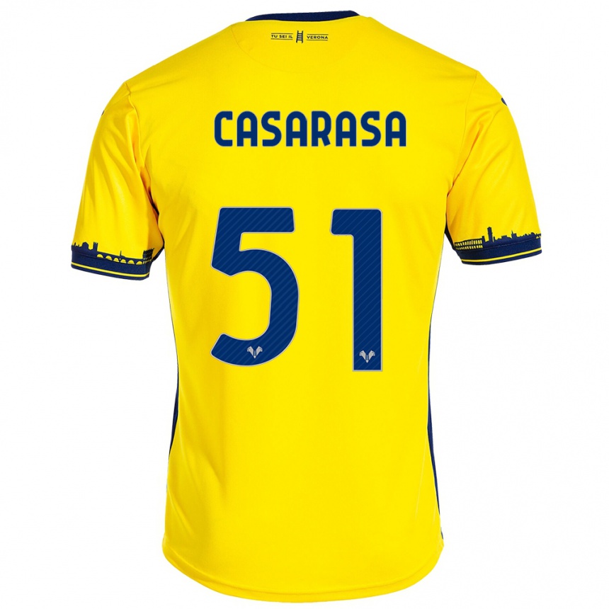 Niño Fútbol Camiseta Asia Casarasa #51 Amarillo 2ª Equipación 2023/24 Perú