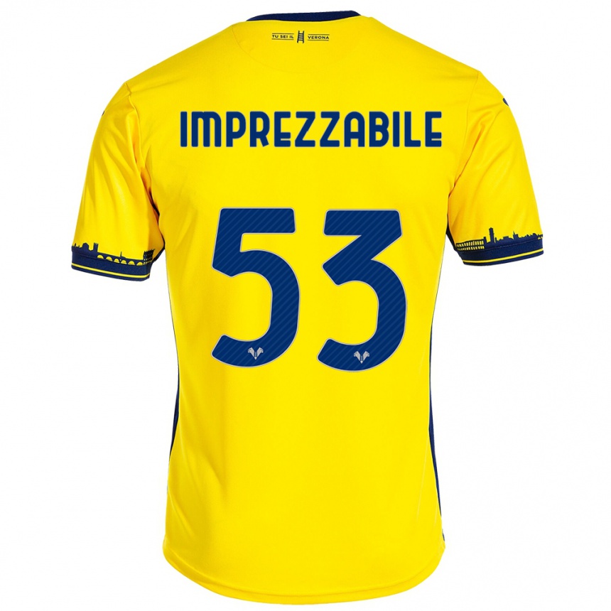 Niño Fútbol Camiseta Francesca Imprezzabile #53 Amarillo 2ª Equipación 2023/24 Perú