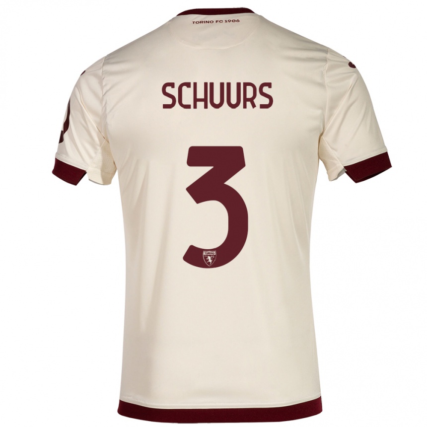 Niño Fútbol Camiseta Perr Schuurs #3 Champán 2ª Equipación 2023/24 Perú