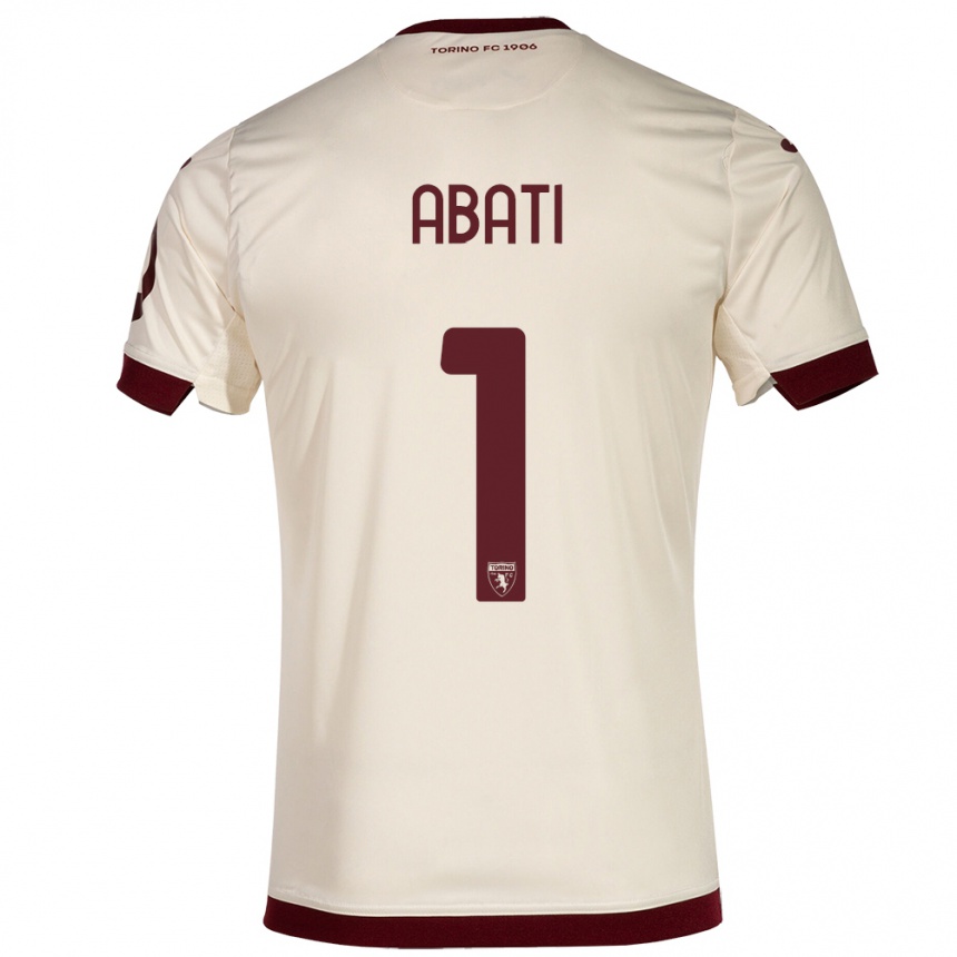 Niño Fútbol Camiseta Lorenzo Abati #1 Champán 2ª Equipación 2023/24 Perú