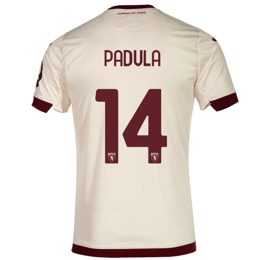 Niño Fútbol Camiseta Cristian Padula #14 Champán 2ª Equipación 2023/24 Perú